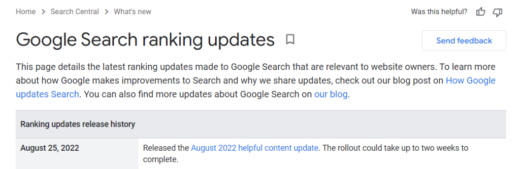 Official Announcement On Google Helpful Content Update