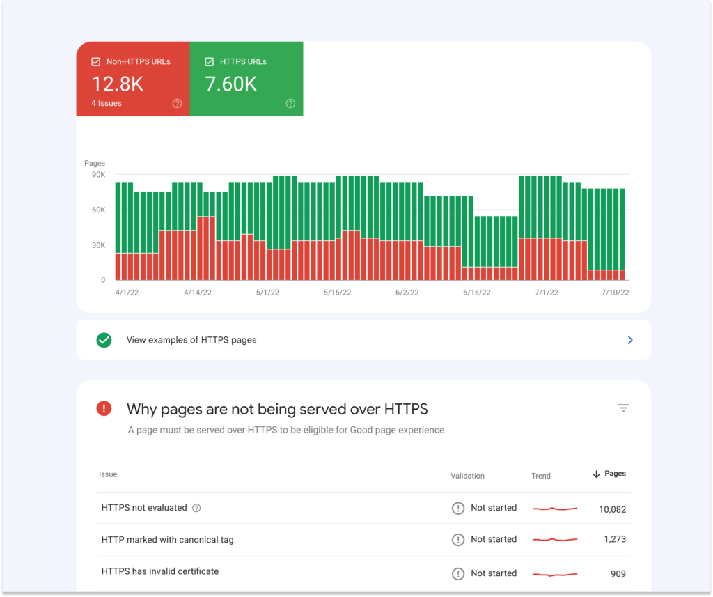 New HTTPS Report in Search Console